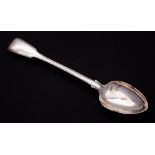 A Victorian silver double struck Fiddle and Thread pattern serving spoon, maker Elizabeth Eaton,