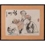 A group of three Chinese paintings,