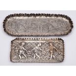 A Victorian silver pin tray, maker Samuel Walton Smith, Birmingham,