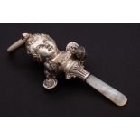 An Edward VII silver child's novelty rattle, maker Crisford & Norris Ltd, Birmingham,