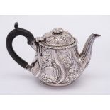 A George IV silver teapot, maker John Wakefield, London,