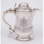 A George III tankard later converted to a jug, maker John Kidder, London 1787,