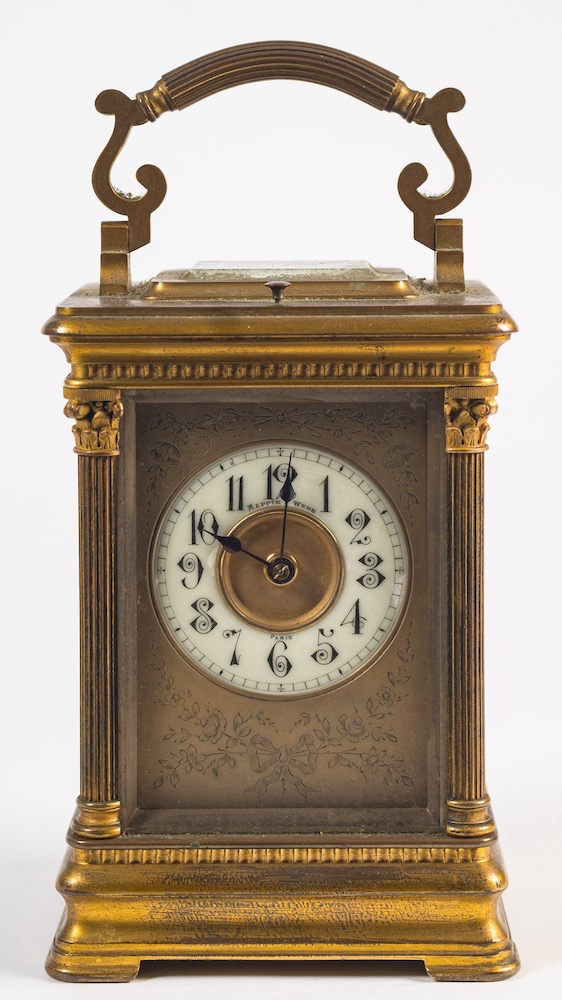 An Anglaise French striking carriage clock: the eight-day duration movement...