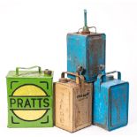 Two Valour paraffin cans: a Valour 'Esso Blue' paraffin can and a Pratts petrol can (repainted) (4)