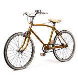 A Raleigh 'Chico' child's bicycle: gold frame with white decals, plated handlebars,