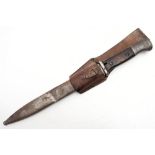 A German pre 1938 S98 pattern bayonet by E U F Horster: the straight single edge fullered bade