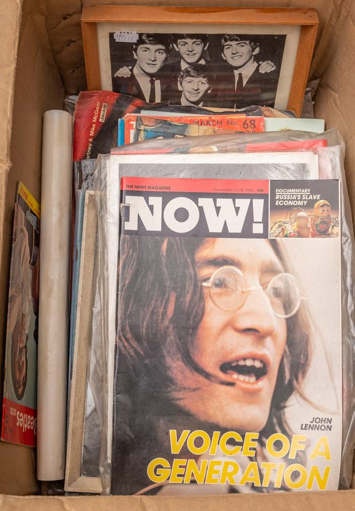 A collection of various Beatles ephemera: including several editions of Beatles Monthly,