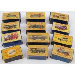 A group of twelve boxed Matchbox Models Of Yesteryear: including Y-5 1929 4 1/2 (S) Bentley,