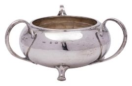An Art Nouveau period silver sugar basin, maker Fattorini & Sons Ltd, Birmingham,