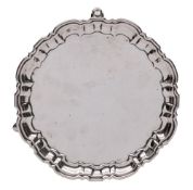 A George V silver salver, maker Mappin & Webb, Sheffield,