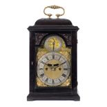 Watson, London, a mid-eighteenth century ebonised bell-top bracket clock: the eight-day duration,