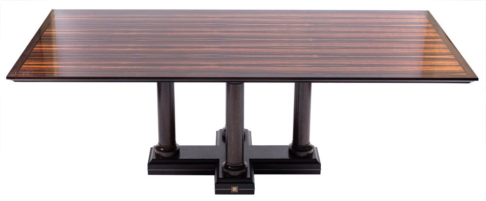 From the David Linley Workshop A contemporary limited edition coromandel wood rectangular dining