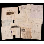 A group of commission and service conduct papers for F E C Davies: dating between 1904 to 1930,