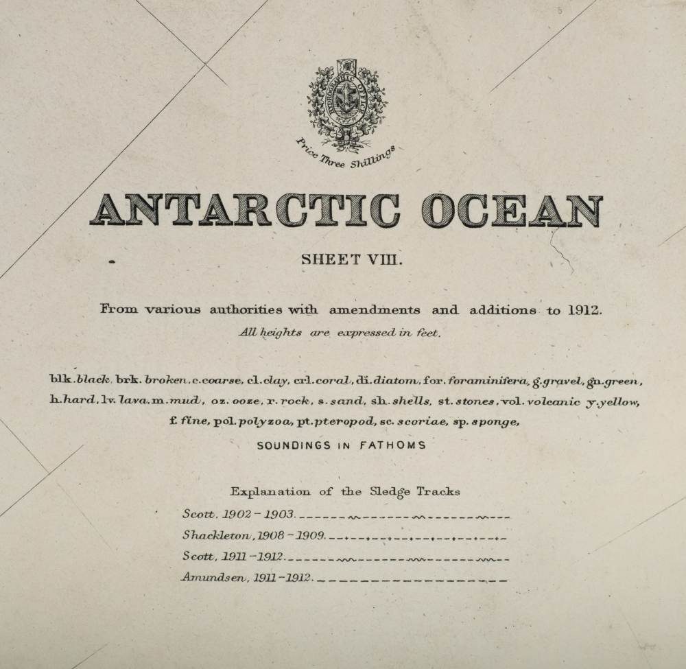 An Admiralty published chart 'Antarctic Ocean Sheet VIII':, 69cm. x 100cm. - Image 2 of 4