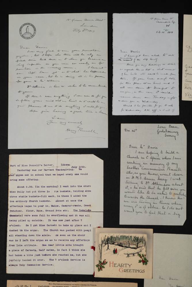 A group of nine letters from Harry Pennell and family members circa 1910 to FEC Davies:, - Image 2 of 5