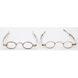 A pair of George IV silver spectacles, maker Joseph Willmore,