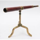 A 19th century mahogany cased telescope by Harris & Co,