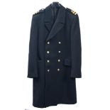 A Royal Navy regulation jacket for the rank of Lieutenant: together with a Royal Navy wool overcoat