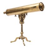 A 19th century brass 4 inch reflective telescope by Thomas Ribright, London:,