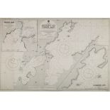 An Admiralty published chart 'New Zealand South Island-North Coast Admiralty Bay and current basin'