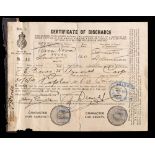 A Board of Trade Certificate of Discharge for F E Davies from the Terra Nova, dated 21st June 1913:,