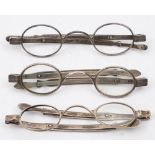 A pair of George IV silver spectacles, maker Thomas Millington, Birmingham, 1829,