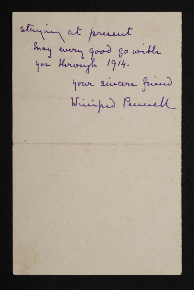 A manuscript letter from Harry Pennell's mother Winifred, to Frank Davies: from Awliscombe, - Image 2 of 2