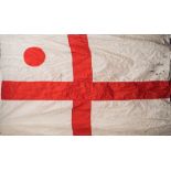 An early 20th century Royal Navy Regulation Vice Admiral flag, circa 1920: stamped 'Admiral/6',