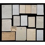 A group of nine letters from Harry Pennell and family members circa 1910 to FEC Davies:,