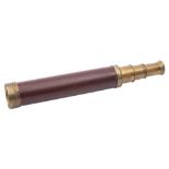 A 19th century mahogany and brass three draw telescope by Dollond,