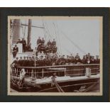 A mounted photograph of the crew of RYS Terra Nova, British Antarctic Expedition 1910:,