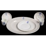 A group of Royal Navy Admiralty blue badge wardroom tableware: comprising two coffee cups and