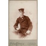 A Carte de Visite three quarter length portrait photograph of Peter Davies (son of F E Davies) in