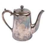 An early 20th century P&O silver plated hot water jug by Mappin & Webb: the body decorated with