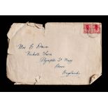 A British Antarctic Expedition RYS Terra Nova envelope addressed to Mrs E Davies,