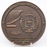 A bronze wardroom badge from the Benjamin Franklin-class ballistic missile submarine USS George