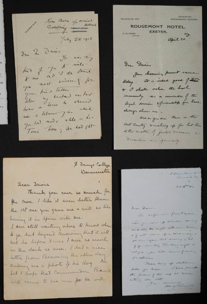 A group of nine letters from Harry Pennell and family members circa 1910 to FEC Davies:, - Image 4 of 5