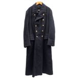 A WWII period Royal Navy great coat by Gieves Ltd, London: dated to label '20.4.