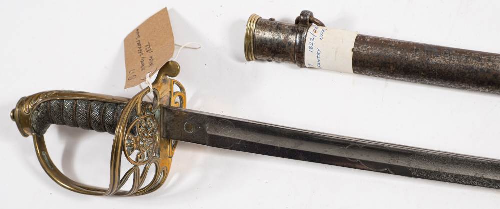 A Victorian 1822 pattern Light Infantry Officers sword by Pillin for Stevens of London: the - Image 2 of 2
