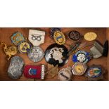 A collection of silver and silver gilt Masonic and other jewels and badges: including a silver and