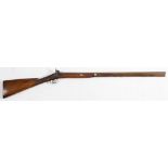 A 19th century percussion cap single barrel fowling gun: unsigned,