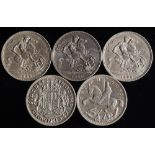 Five crowns: 1898 LXII, 1899 LXIII, 1900 LXIV, 1935 & 1937.