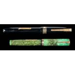 A Waterman Lady Patricia 'Jade' fountain pen with No.