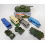 Dinky - a collection of assorted diecasts: includes, No 651 Centurion Tank, Boxed, No 673 Scout Car,