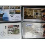 A collection of mainly GB FDCs in eight albums: including signed, special cancels,