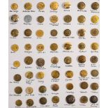 A collection of various hunt buttons on card: including Burghley, South Oxfordshire, Williams-Wynn,