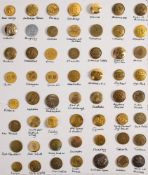 A collection of various hunt buttons on card: including Burghley, South Oxfordshire, Williams-Wynn,