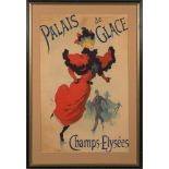 Jules Cheret (1836-1932) 'Palais De Glace, Champs-Elysees': lithograph poster circa 1894,