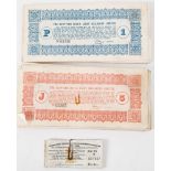A collection of Egyptian Delta Light Railway share certificates etc: