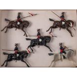 Britains From Set 64 'Indian Army Display Set': comprising bugler mounted on a white horse and four